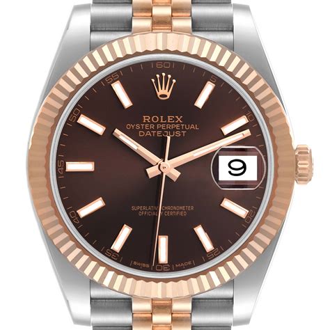 rose gold rolex chocolate dial|Rolex datejust 41 chocolate dial.